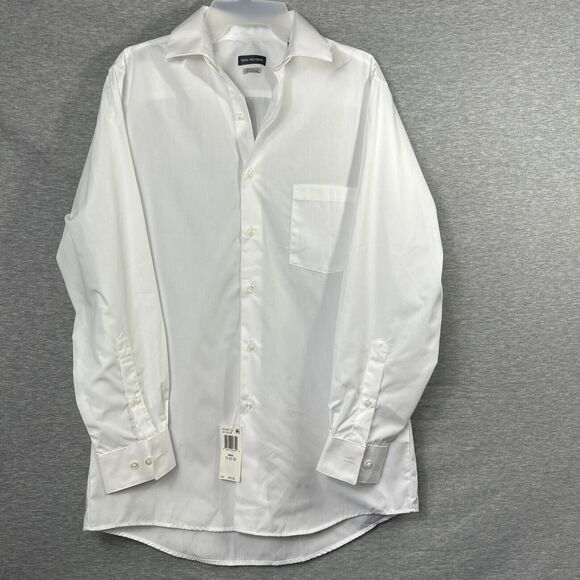Van Heusen Men's Regular Fit/ Button Down Dress Shirt /White/ 15- 32/33 NEW READ - Picture 1 of 9